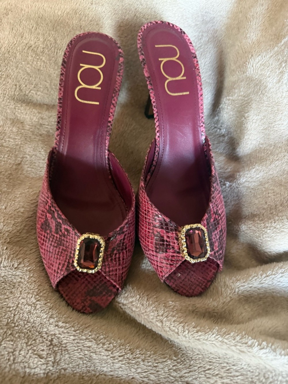 NOU Snakeskin Gem Mules *archival piece* - Picture 5 of 9